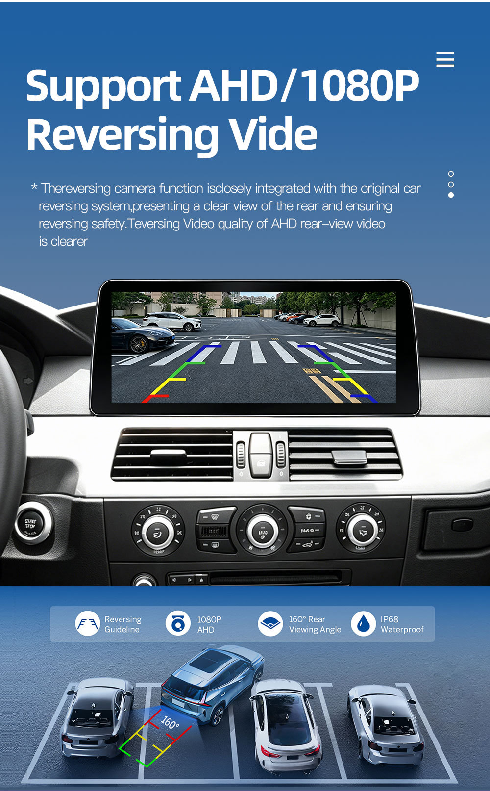 Suitable for BMW 5 Series E60 E61 E63 E64 car central control large screen navigation Carplay player