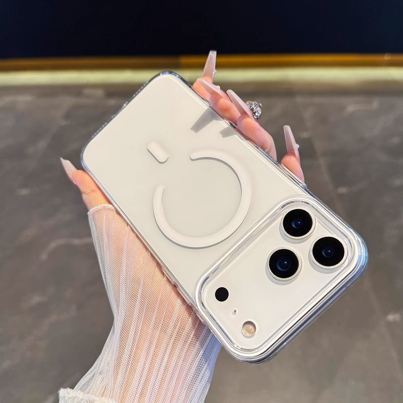 适用iPhone17PROMAX手机壳透明PC磁吸苹果17镜头圈滴油防摔保护套|undefined