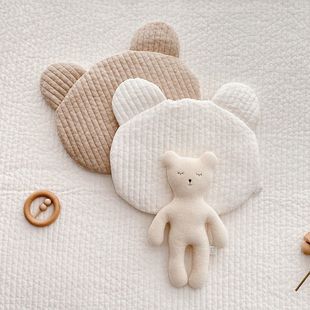Ins-style South Korea quilted pillow newborn cute flat pillow baby breathable cotton rabbit bear baby pillow