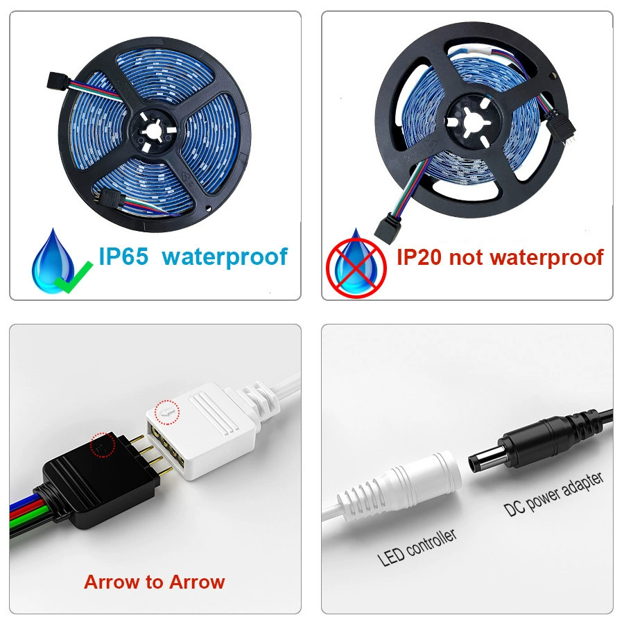 Набор LED ленты 5050RGB 12V умная 24 клавиши WiFi музыка световая полоса 18 светов 30 светов красочное декоративное атмосферное освещение
