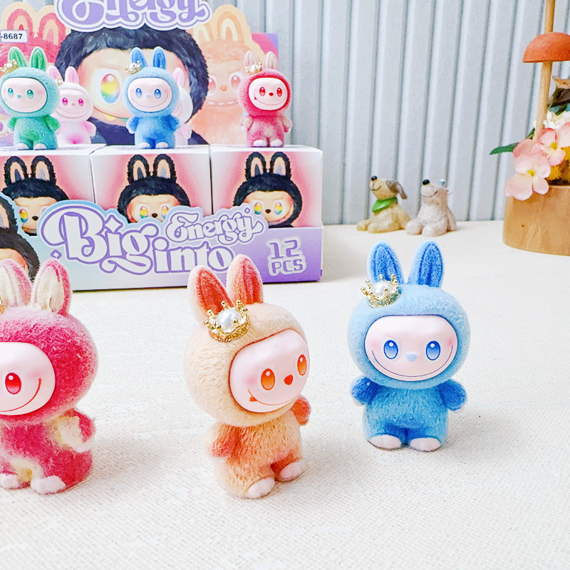 クロスボーダー labubu ラブブ人形かわいいブラインドボックスフロントハイエネルギーシリーズ樹脂植毛装飾品ハンドフィギュアブラインドバッグ|undefined