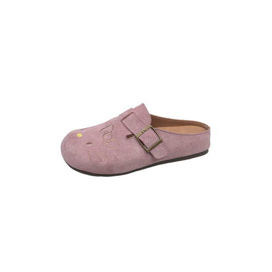 Cute Birkenth Shoes Women's 2025 New Spring Thick Bottom-toe Lazy Half Slippers Outer Wear Birkenth Shoes Cork Shoes