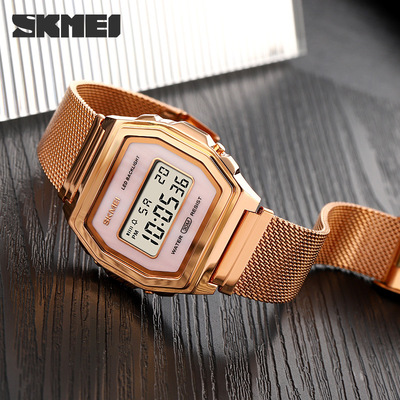 时刻美时尚酷炫多功能男士电子表男学生防水不锈钢电子手表批发|ms