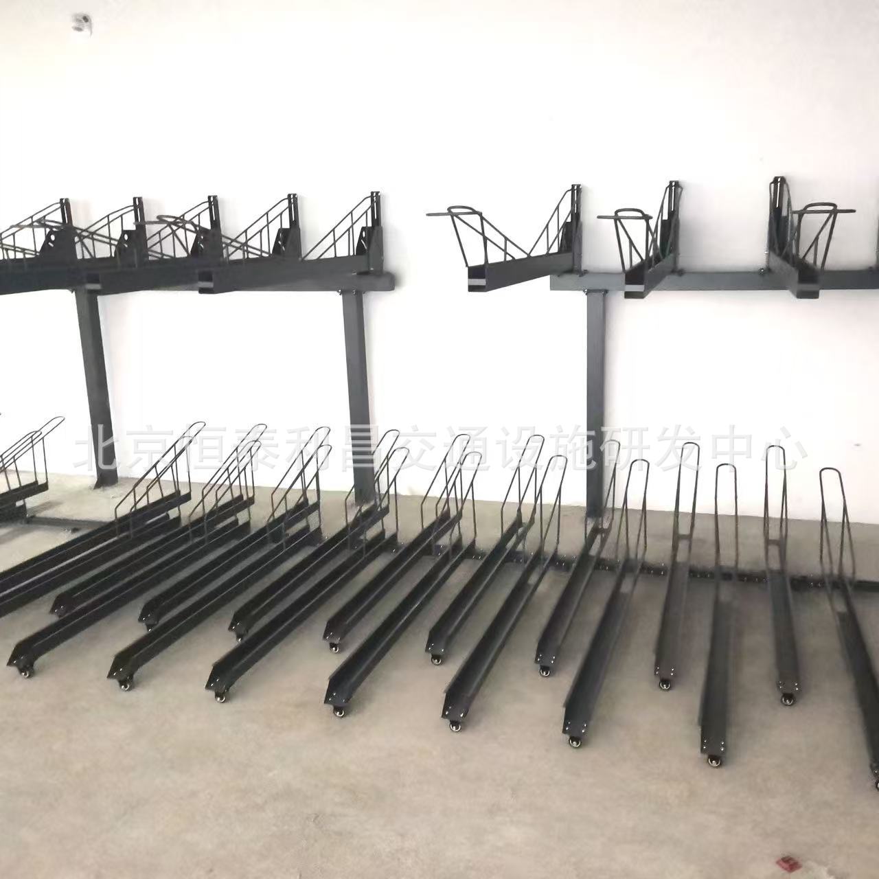 北京恒泰碳钢双层立体自行车停车架非机动车停车设备