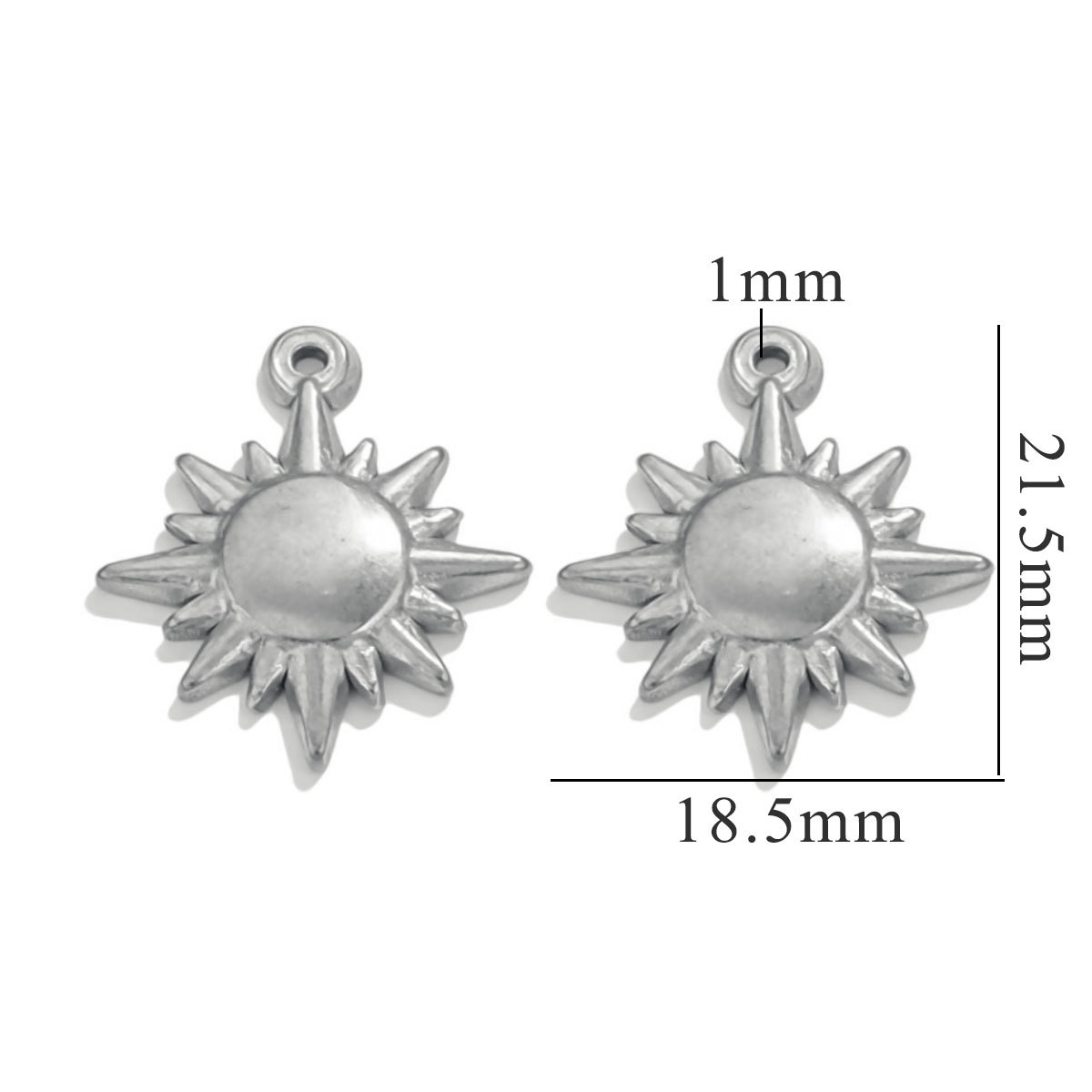 Joyas de acero inoxidable transfronterizas impermeables sol cruz amor collar pulsera colgante de titanio DIY