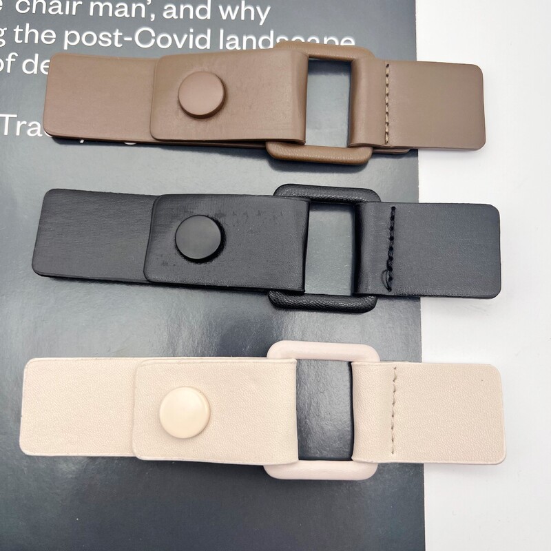 PU Leather Buckle Metal Leather Buckle Skirt Sweater Decorative Buckle Lamb Fur Buckle Coat Fur Buttons for Coat