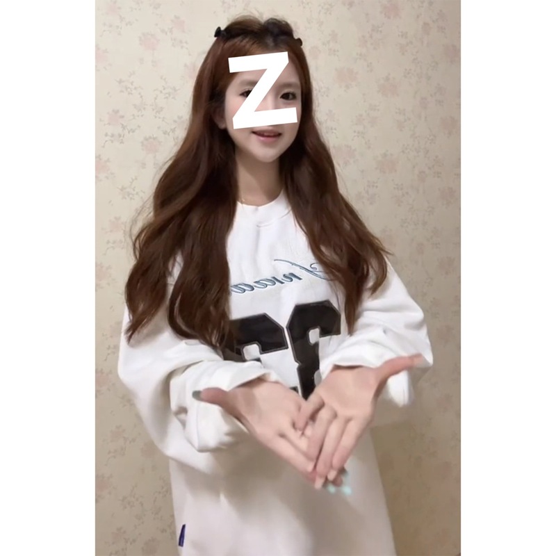 港风chic白色字母套头卫衣女春秋宽松显瘦松弛感休闲百搭气质外套|undefined