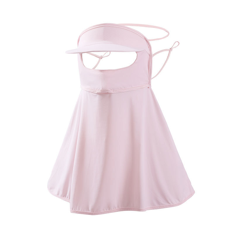 Máscara de protección solar de cara completa para damas cara de verano máscara de sombrero de Gini máscara de seda de hielo anti-ultravioleta todo en uno máscara transpirable