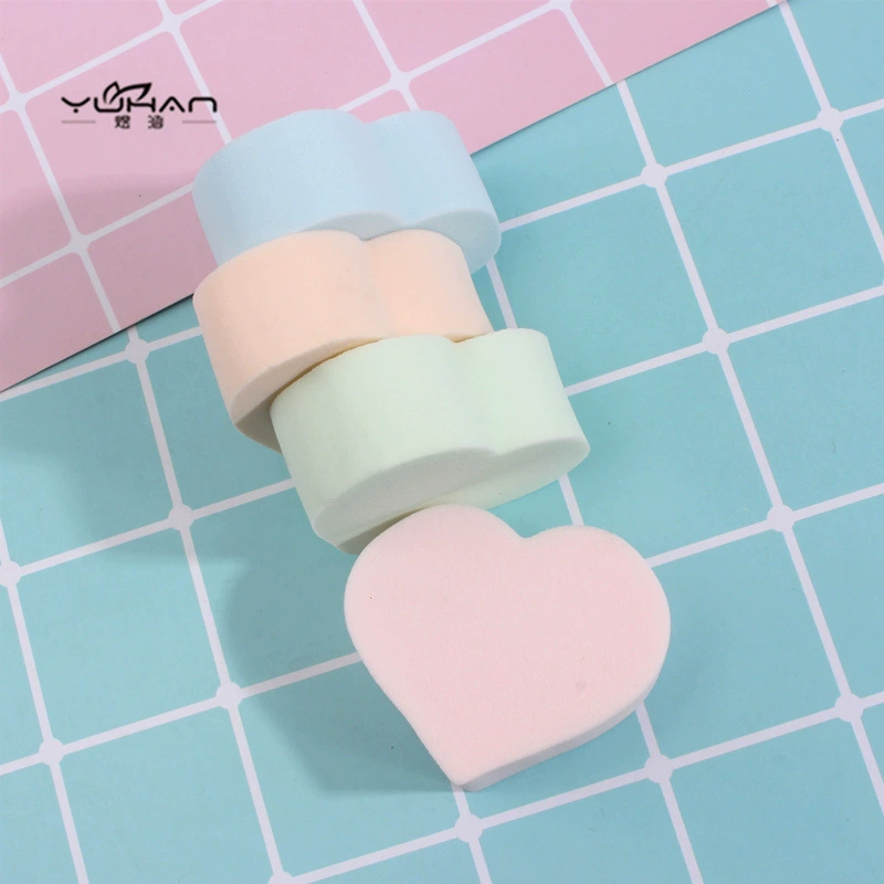 煜涵 Make -up puff non -latex hydrophilic heart -shaped puff 4 установлено макияж красота y4006