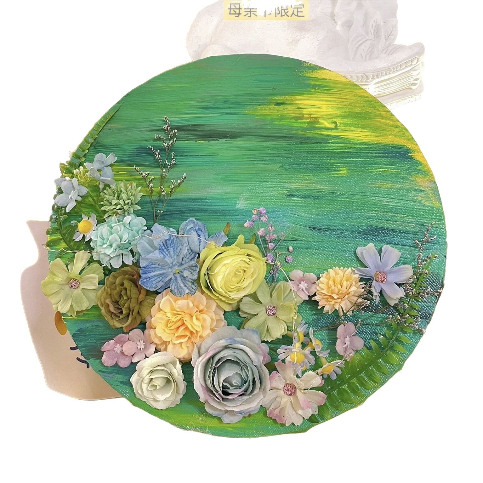 Paquete de material de bricolaje de flor eterna, marco de imagen de flor seca hecho a mano, regalo del día de la madre, evento de salón, decoración de grupo de calentamiento