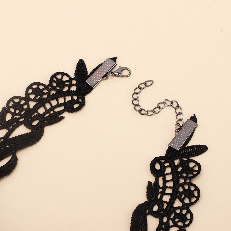 Gothic Style Gothic Lace Rose Necklace Tassel Choker Necklace Necklace
