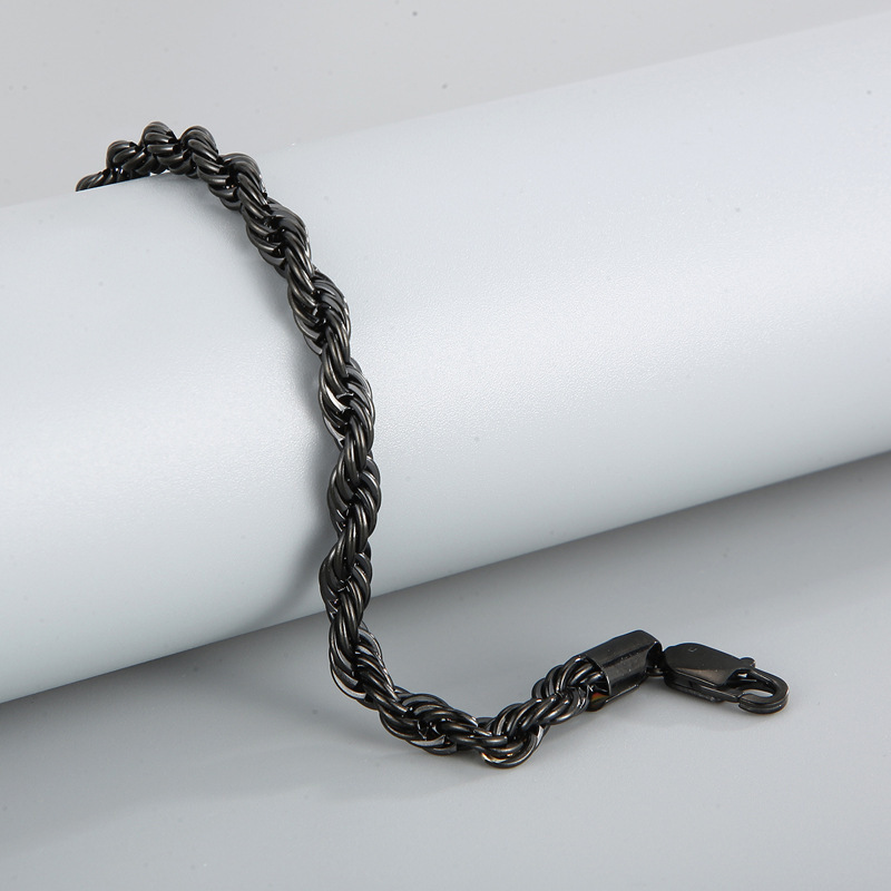 44g Weight Titanium Steel Pendant Material Bracelets Classification Titanium Steel Chain Material 1 Piece Quantity Holiday, Daily Occasion Titanium Steel Material Geometric Pattern Unisex Gender Plating Design Basic, Modern Style, Classic Style Style Basic Modern Style Classic Style Geometric Titanium Steel Bracelets In Bulk 4