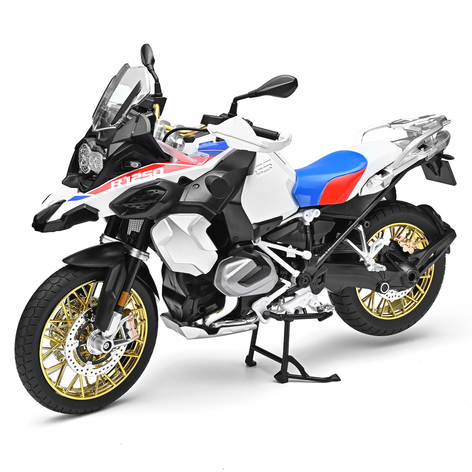 1: 6 BMW agua pájaro GS1250AD modelo de motocicleta de aleación spray sonido y luz juguetes para niños grandes regalos de Año Nuevo