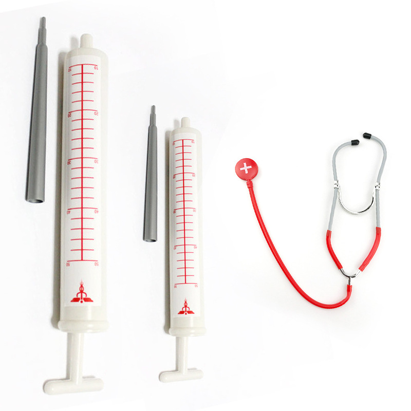 Movie and TV Ghost Festival Nurse Festival Props COS Doctor Nurse Super Large Syringe Needle Props Stethoscope Bar Prom