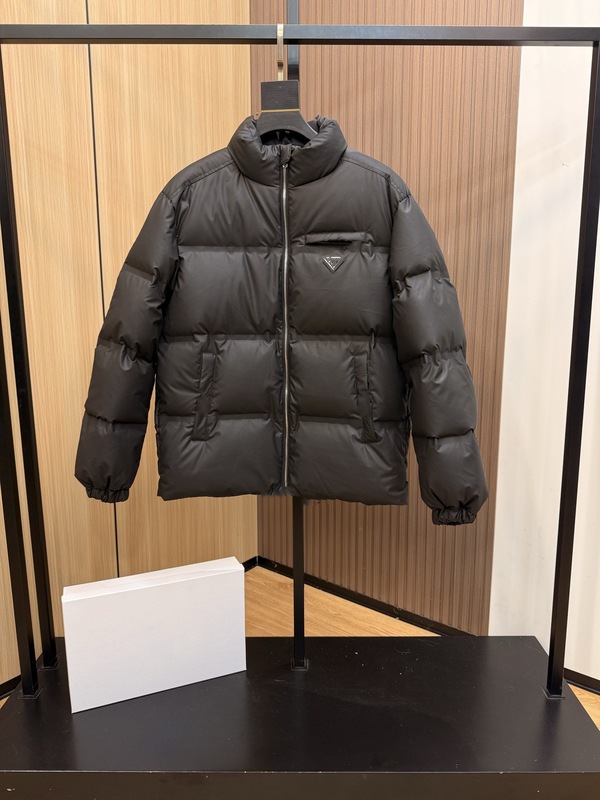 高版本高品质现货P家新款胸前铁牌立领羽绒服夹克外套男女同款|undefined