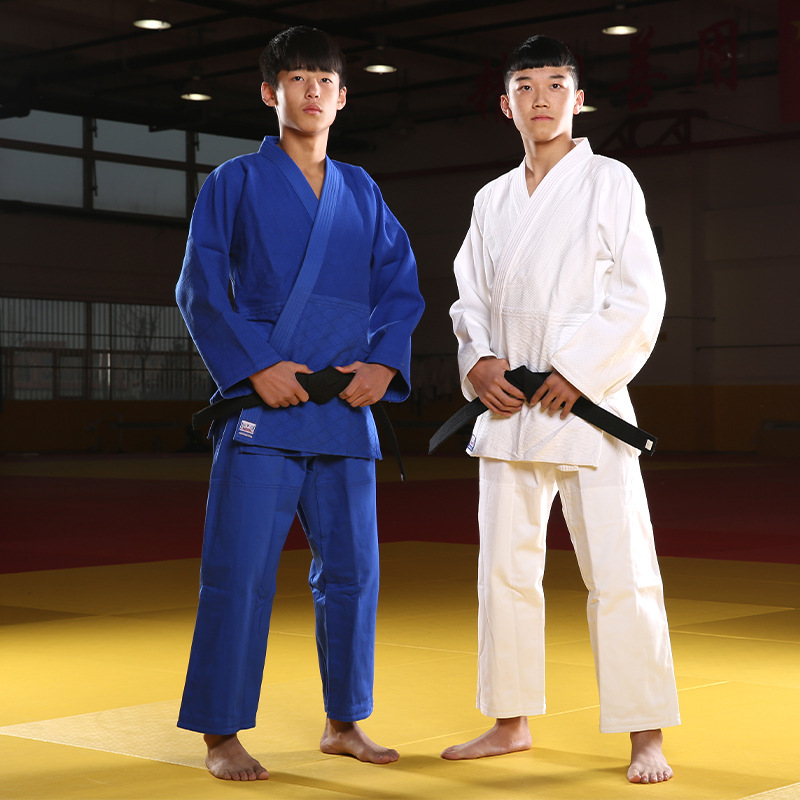 Traje de judo Kangrui transfronterizo Traje de competición de judo Guantes vacíos Traje de judo Traje de Jiu-Jitsu brasileño