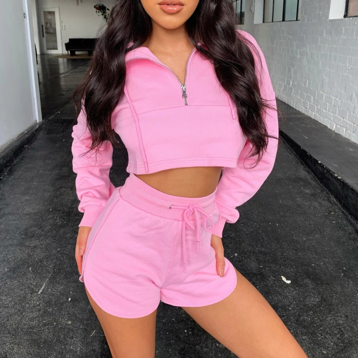 2025 Cross-Border Hot Selling New European And American Summer Fashion Casual Sports Shorts Two-Piece Set_ecoleips.com