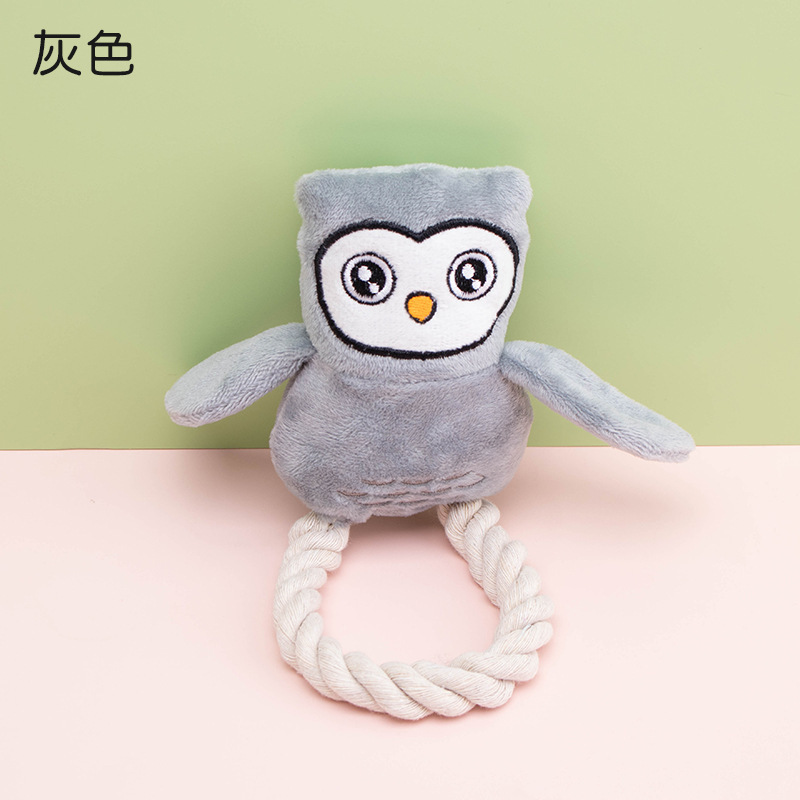 Juguetes transfronterizos para perros domésticos al por mayor, sonido de felpa, resistencia a morder los dientes, auto-aburrimiento, dibujos animados, juguetes de pato para dormir