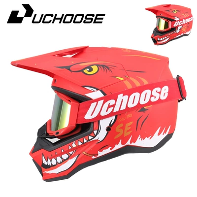 Motorcycle Safety Supplies — Go-Kart Anti-Collision - with-goggles-red-shark-xs