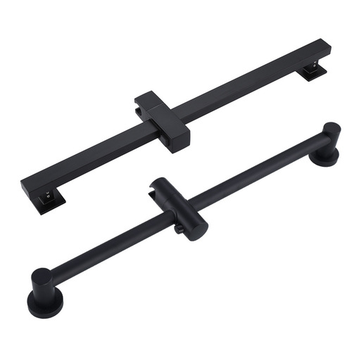 Gun gray lift rod shower accessories shower bracket bathroom shower head base adjustable fixed rod