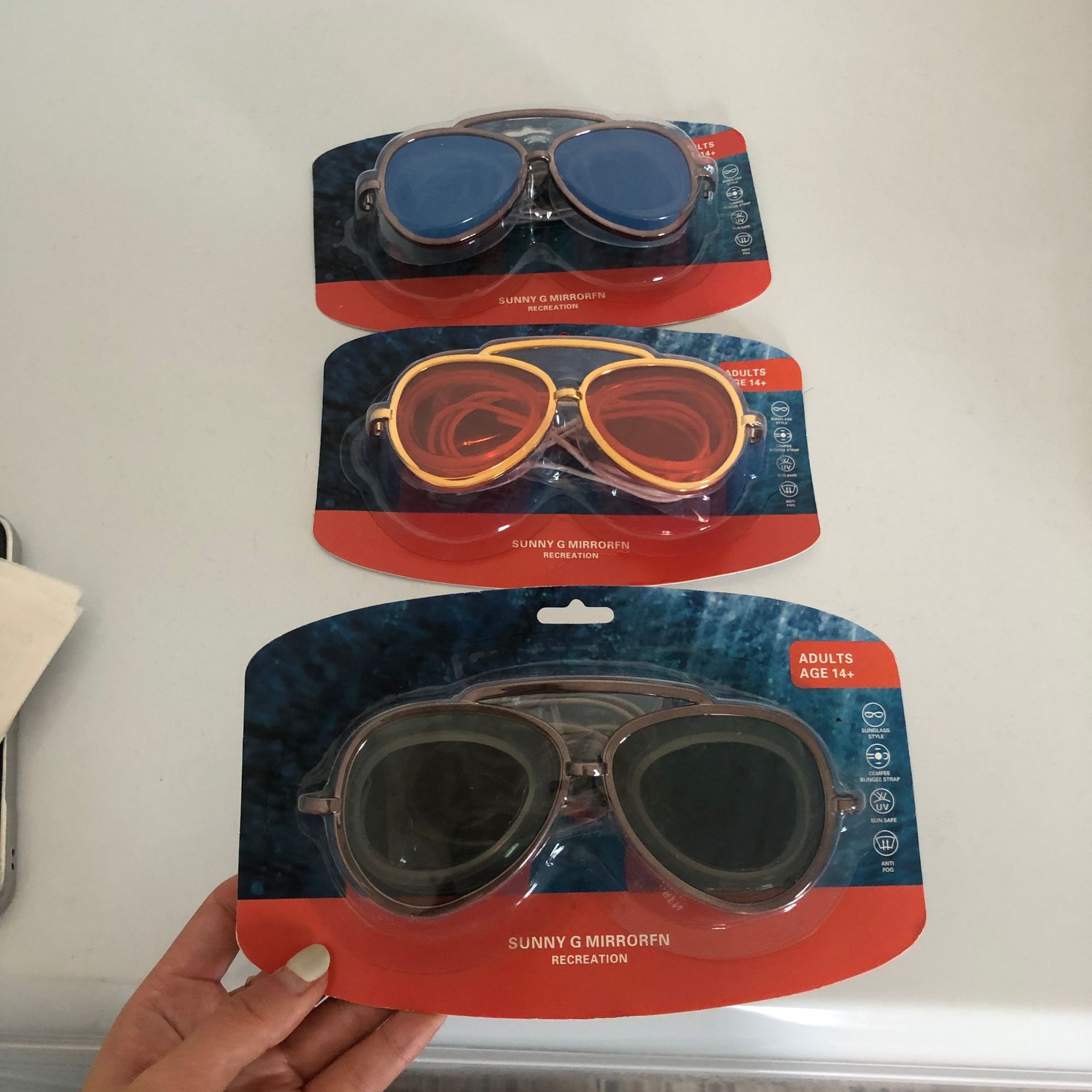 Nuevos productos transfronterizos Adult Sunny G Mariner Mirror Goggles ángulo de visión completo gafas de natación anti-nebble image 3