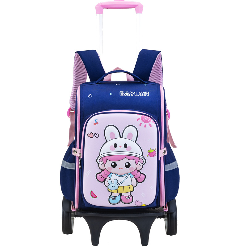 Nuevo dibujo animado 3D tirón bolsas escolares para estudiantes de primaria 1 - 2 - 5 grados desmontables mochila de gran capacidad para niños