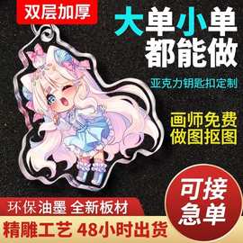 定制钥匙扣亚克力可感应nfc唱片透明亚克力立牌创意周边定做挂件