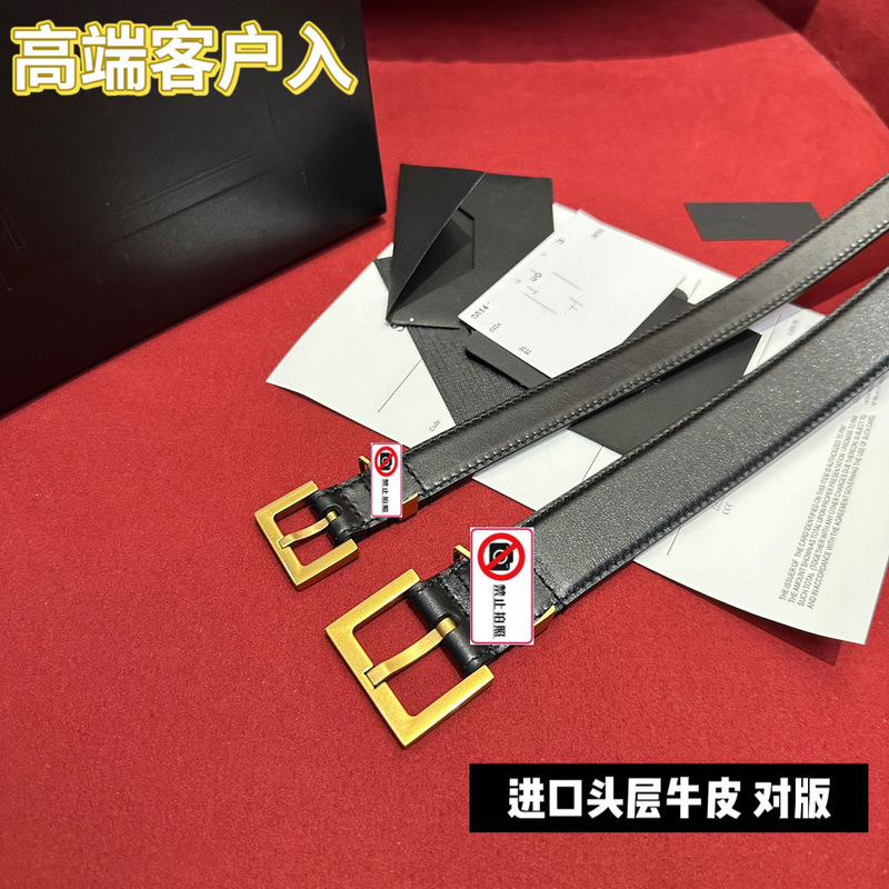 Factory Outlet Poplar Lady Belt Y Letter Home Genuine All-match Jeans Suit Belt Thin 2.0cm 3.0