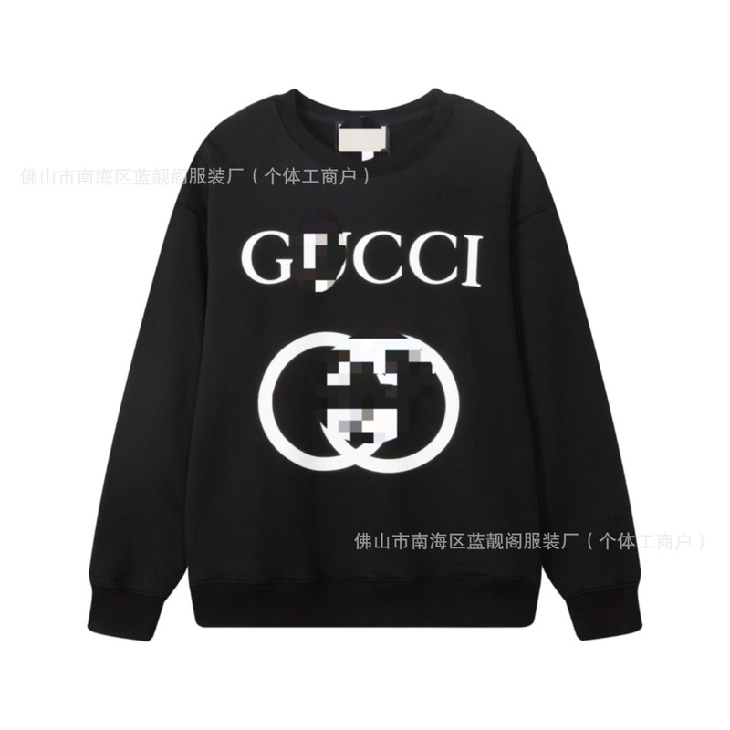 跨境高品质秋冬奢潮百搭GU经典印花logo设计宽松休闲G家连帽卫衣|undefined