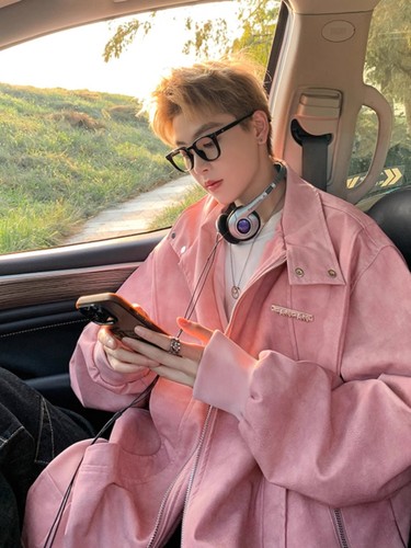 Men's Leather Jacket, Unisex Spring and Autumn/Winter Streetwear American Casual Niche Jacket, Couples Fashion Biker Style Men's Clothing