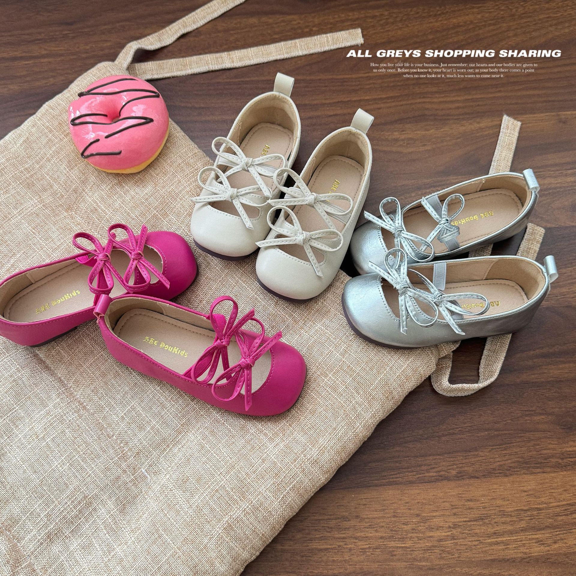 Girls' Single Shoes 2026 Spring and Autumn New Style Bow Princess Shoes Korean Style Dance Shoes Fashionable Casual Little Girl Shoes