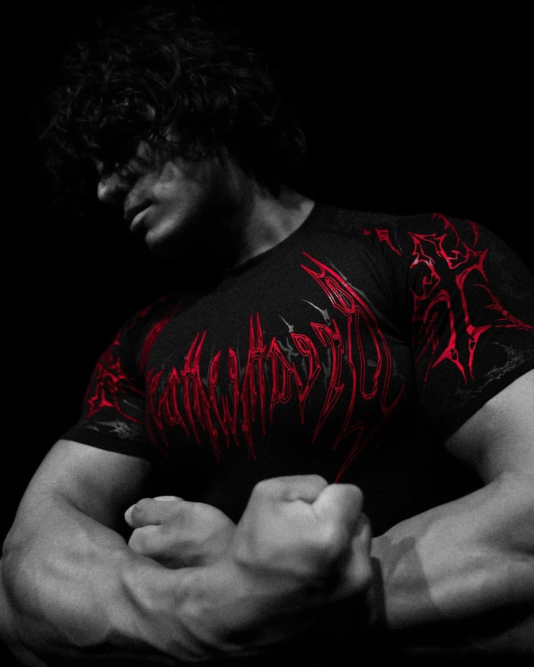 2026 Breathedivinity American Dark Style Sports Fitness Men's T-Shirt Quick-Dry Stretch Tight-Fitting Shirt 008_viptrois.com
