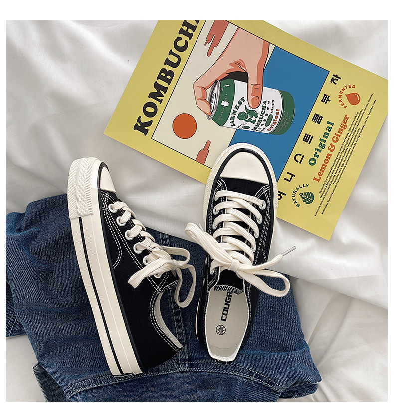 2024 canvas women's spring new low top student white board 1970s versatile casual shoes trend_voghion.com