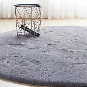 Rabbit Fur Round Carpet Ins Style Accessible Luxury Thickeneded Living Room Coffee Table Blanket Plush Dressing Table Bedroom Bedside Floor Mat