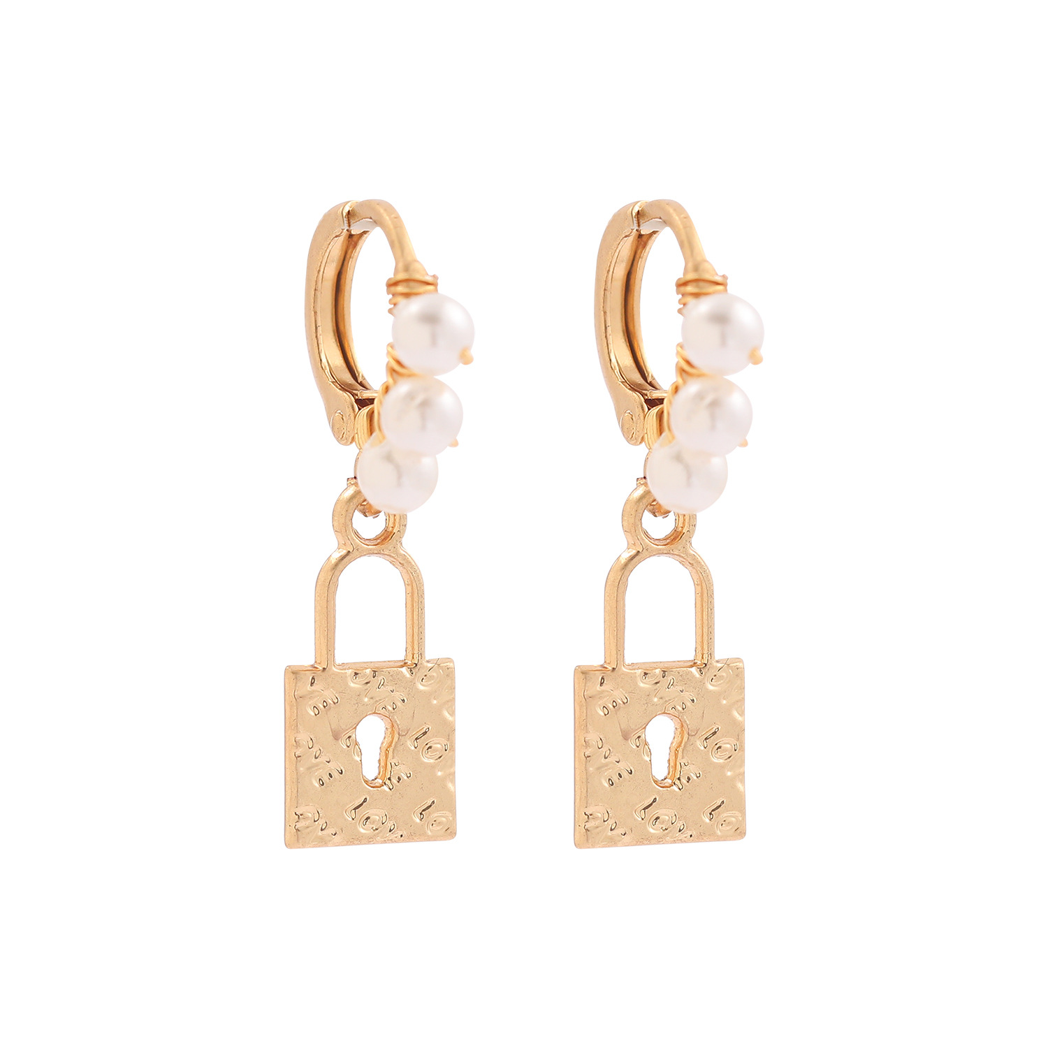 Creative Simple Lock-shaped Earrings display picture 5