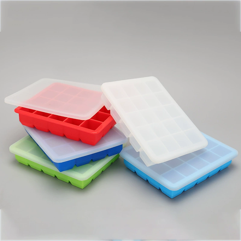 Силиконовые 20 кубиков льда Ice Box 2,5 см квадратный силиконовый кубик льда с крышкой Форма для льда 20 отверстий Ice Cube