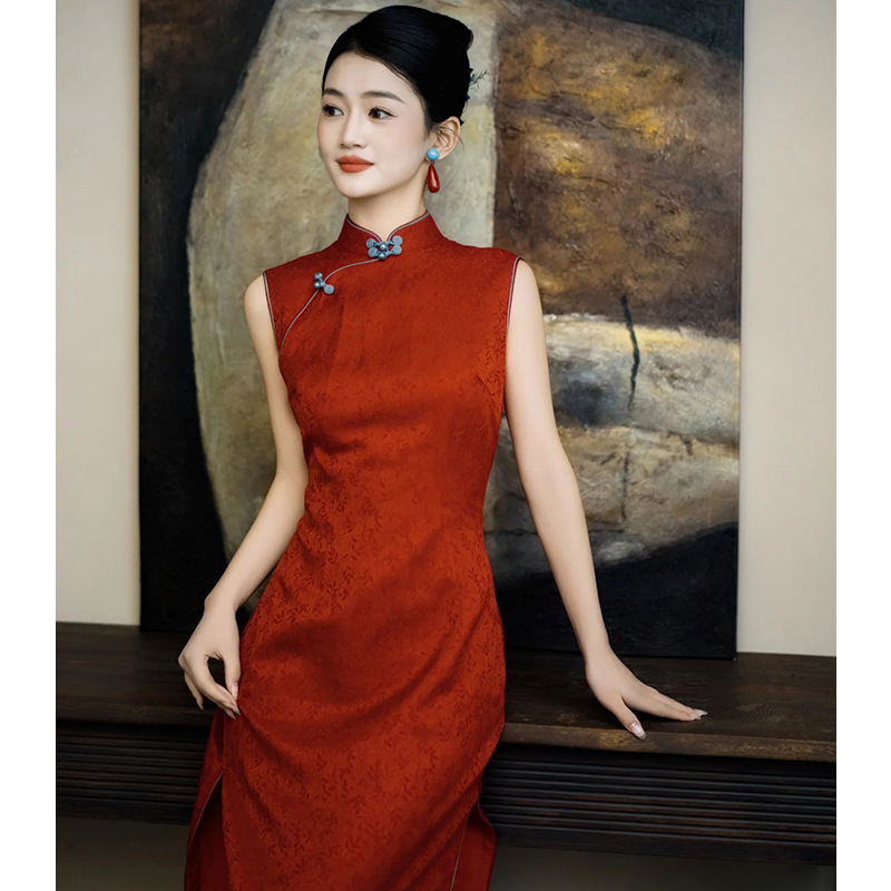Bride's Toast Dress 2026 New Style New Chinese-Style Cheongsam That Makes the Skin Look Fairer, Engagement Dress, Long Dress, Morning Gown, Small Formal Dress