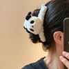 Cute plush crab pin, cartoon hairgrip, shark, demi-season hair accessory, panda