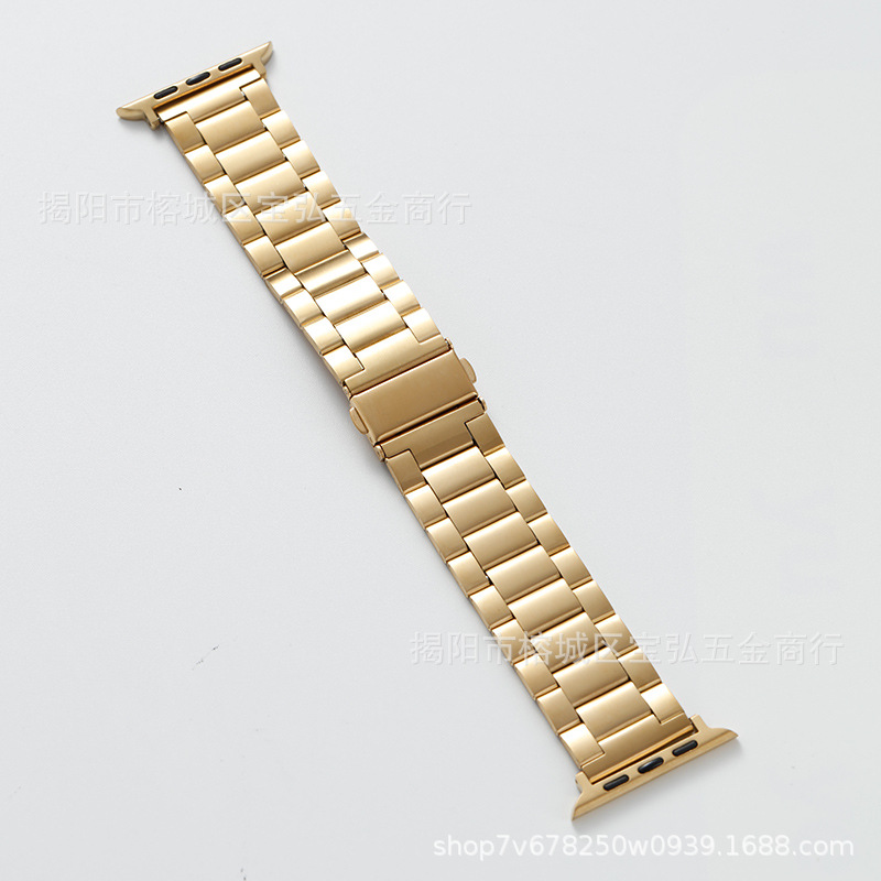 Aplicable Apple iwatch tres perlas Apple Watch correa Huawei gt4 acero inoxidable tres perlas correa