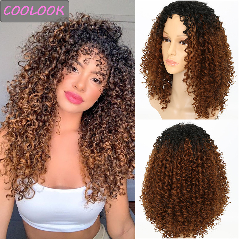 Cross-Border New Product Women's Wig Long Hair Long Curly Hair Natural Small Curls Cos Medium Long Full Headgear Style Cross-Border New Product Women's Wig Long Hair Long Curly Hair Natural Small Curls Cos Medium Long Full Headgear Style
