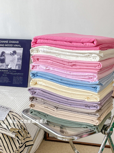 Full of energy|Ballet girl pink cotton bed sheet single piece pure cotton washed cotton quilt sheet soft and breathable single or double