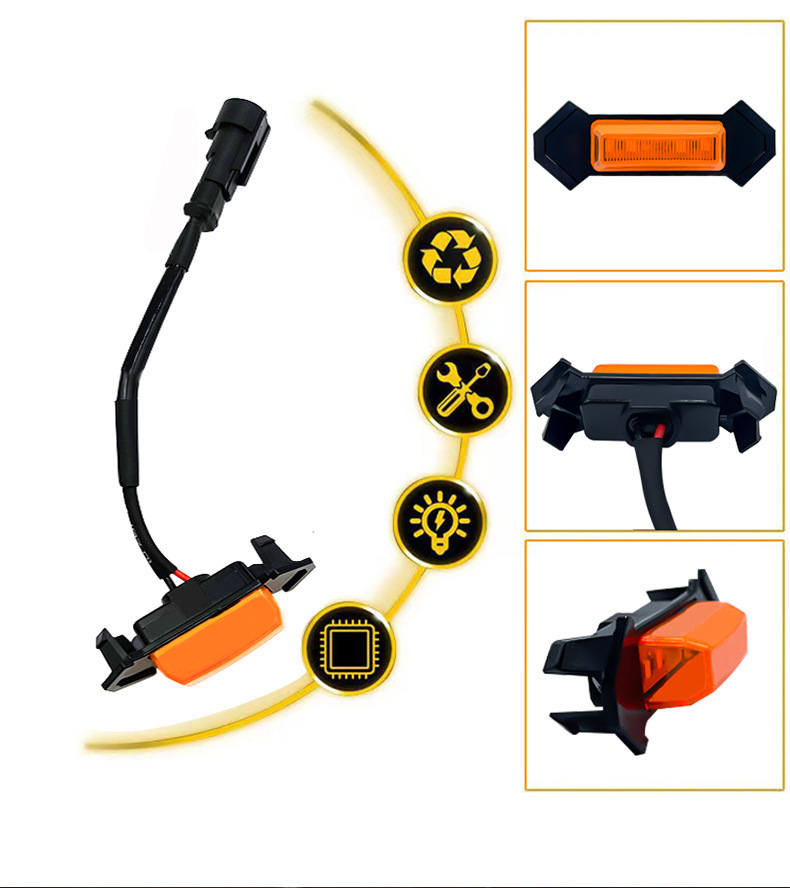 Cross-border hot-selling car grille in the net small yellow light day running light pickup truck truck LED decoration warning light modification