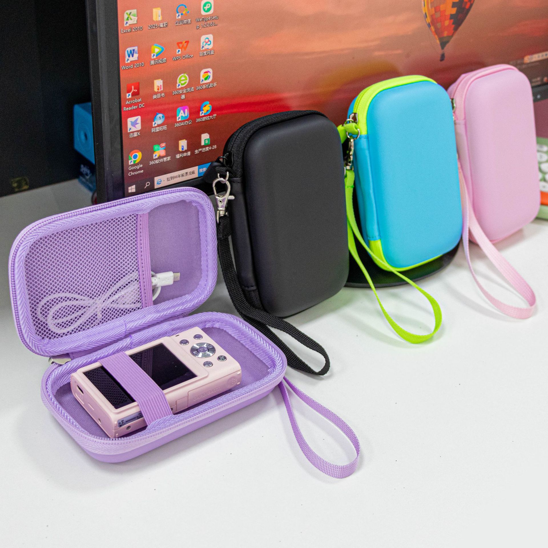 适用三星/卡西欧/富士/索尼佳能ccd相机包可爱硬壳防摔抗压收纳盒