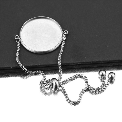 DIY stainless steel adjustable time gem base bracelet accessories, inner diameter 6-30mm