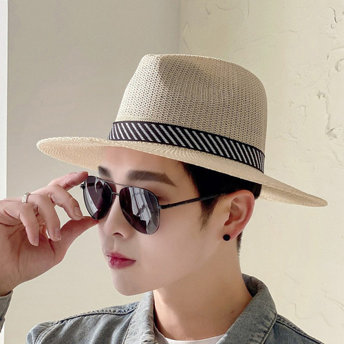 Men's sun hat, outdoor sunshade fishing hat, fashionable casual cool hat, beach casual breathable hat