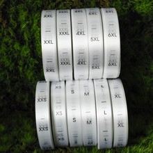 现货服装尺码标柔版印刷XS-6XL码数丝带材质1000一卷可切好码唛