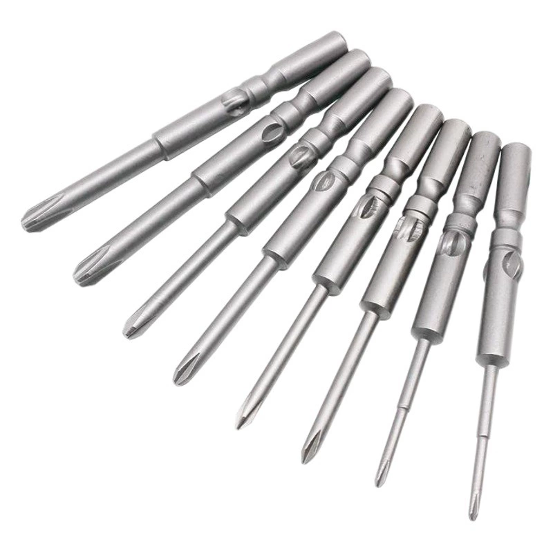 Закаленная сталь S2 Магнитная поперечная электрическая дозирующая головка 802 6 мм Диаметр круглой ручки Крестовая электрическая отвертка электрическая насадка Дозирующего Сопла