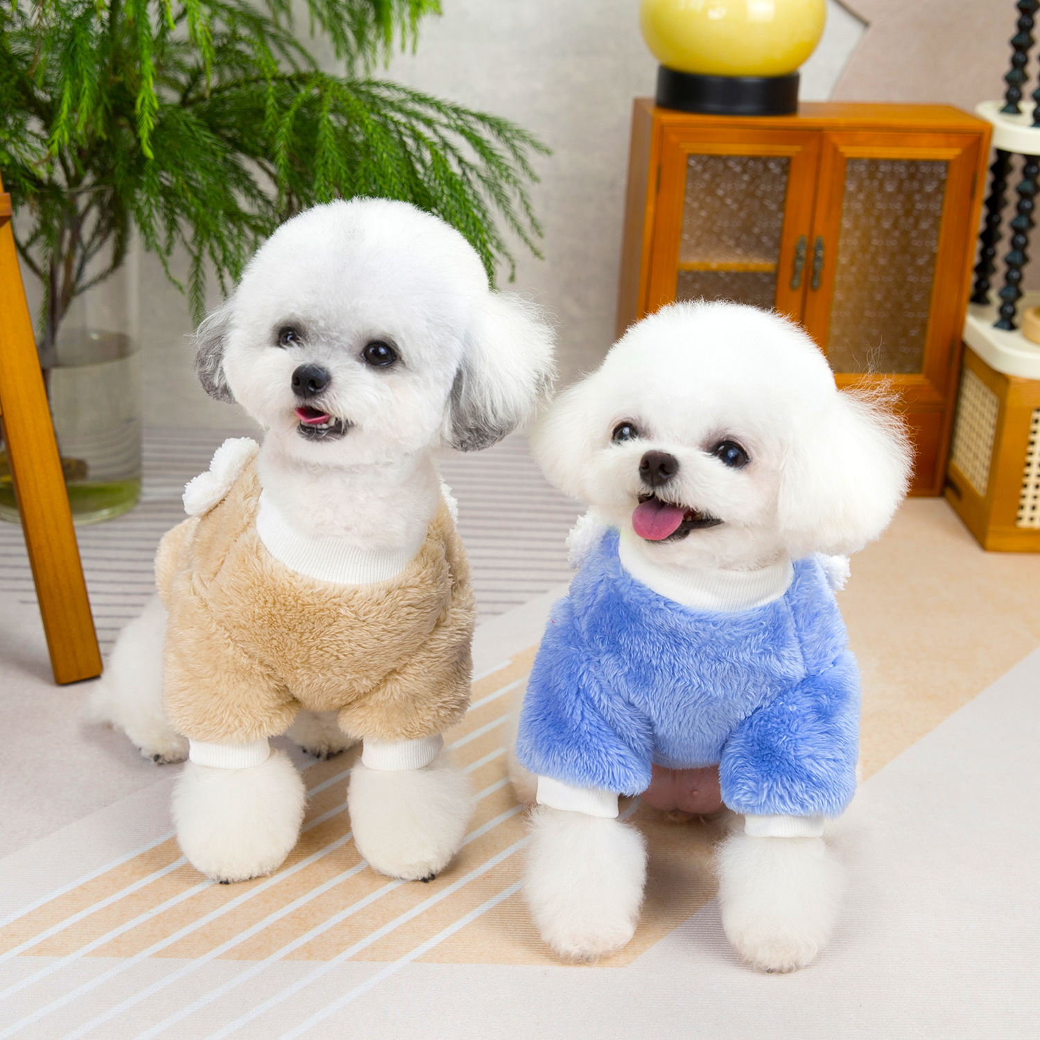 Pet Dog Leg Sweater Fleece Clothes For Autumn Winter New Style Size 25 Bear Dog Clothing_voghion.com