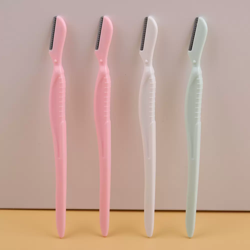 新款手持直柄修眉刀方便携带初学者微距防刮伤美妆工具刮眉刀批发