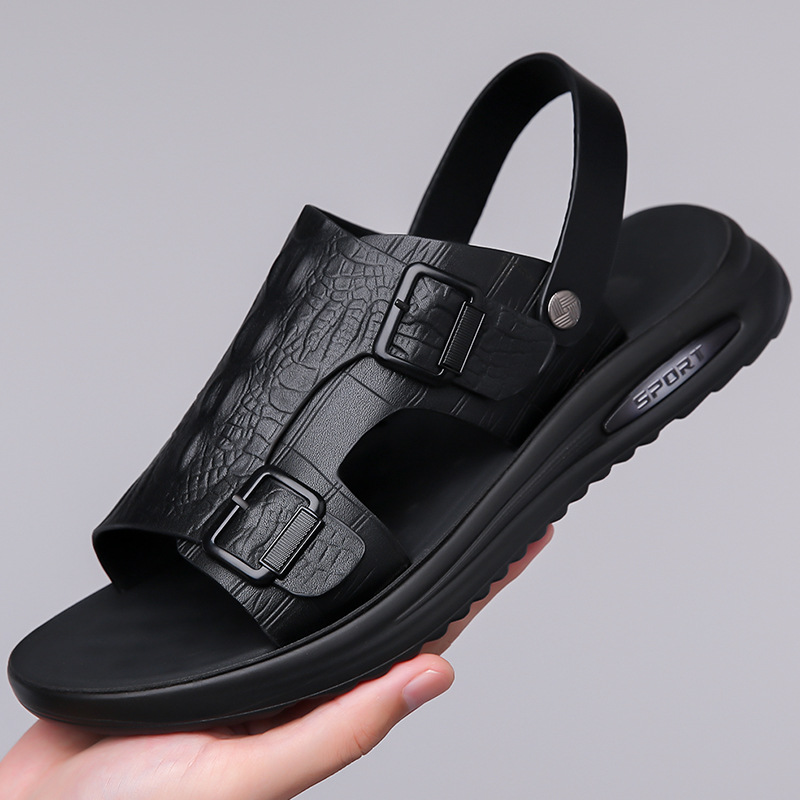 Wear-resistant Thick-soled Slippers Men's Beach Shoes Wet And Dry Waterproof Sandals Can Be Soaked In Water Durable_voghion.com